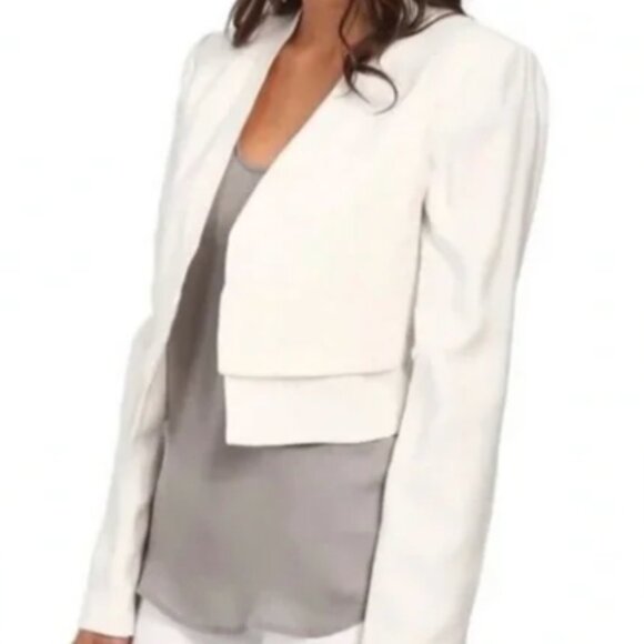 BCBGMaxazria Corey White Cropped Jacket NWT - Picture 4 of 8